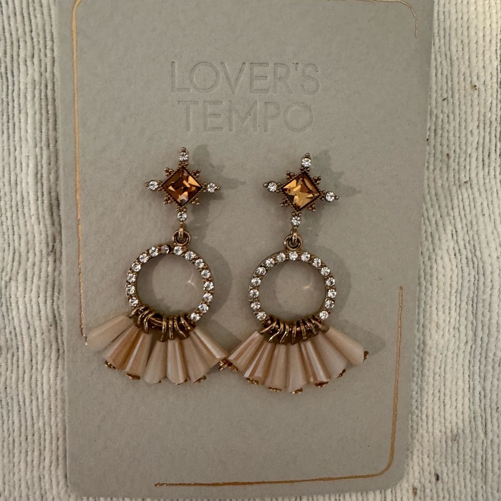 Gold and Brown Earrings
